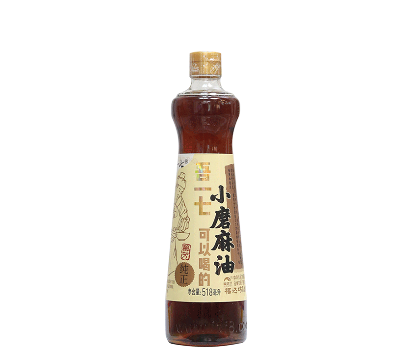 吾一七小磨麻油518ml（弧形瓶装）